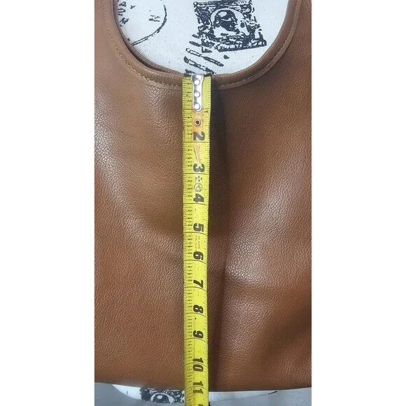 Montana West Slouchy Hobo Bag Hawaiian Brown PU Leather Removable Pouch Soft NEW - Picture 9 of 13